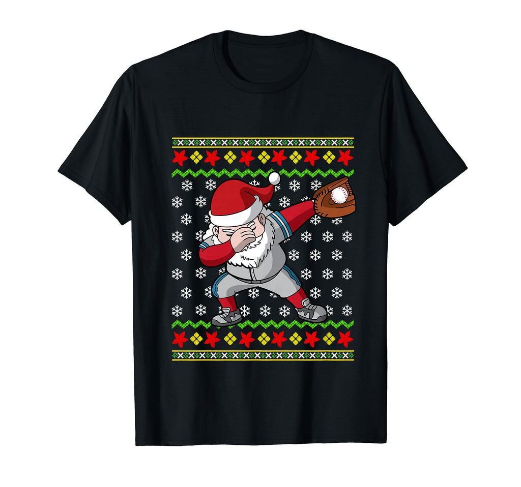 Santa Claus Baseball Player Dabbing Pose T-Shirt - Aesthetic Graphic Unisex - T-Shirt, Sweatshirt, Hoodie