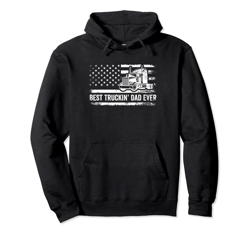 Usa American Flag Truck Best Truckin Hoodie - Custom Art Print for Adults - T-Shirt, Sweatshirt, Hoodie