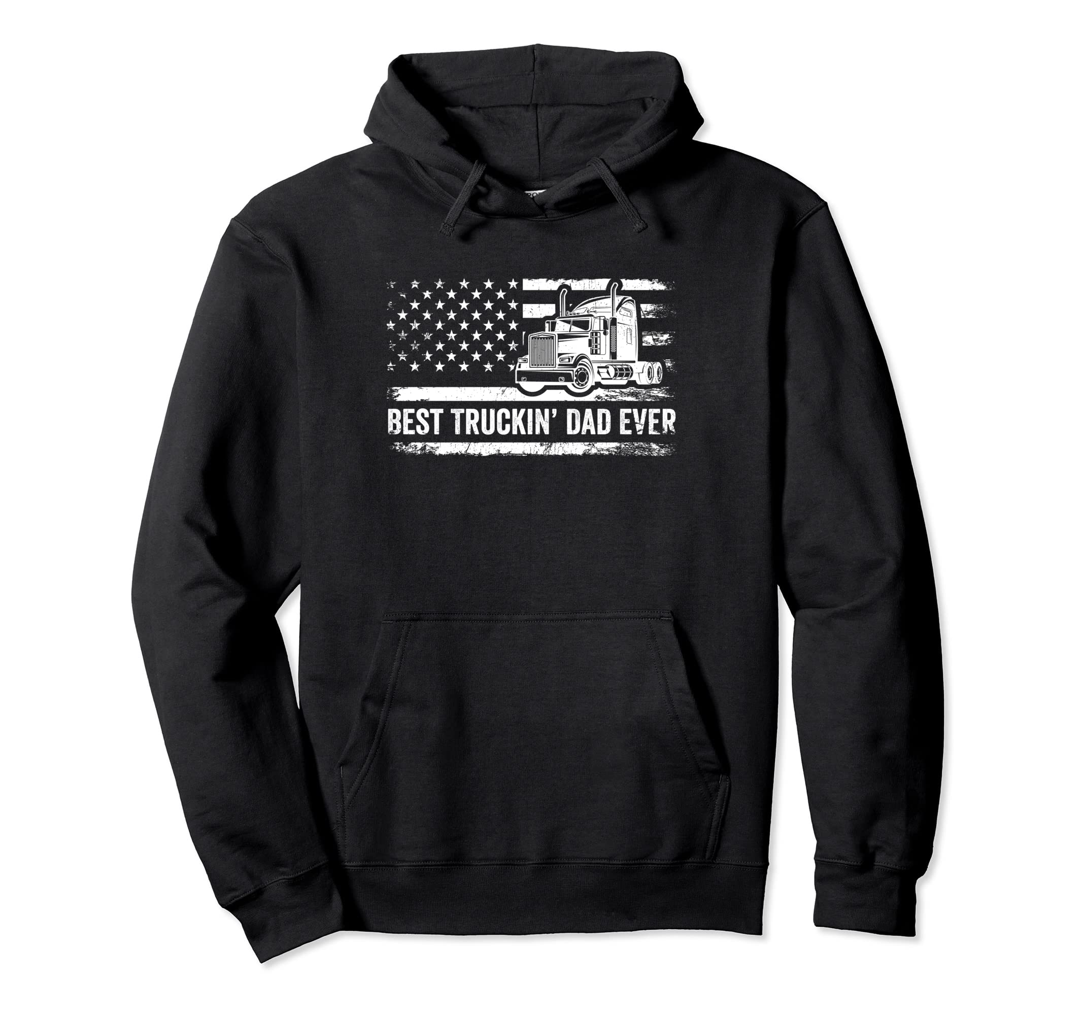 Usa American Flag Truck Best Truckin Hoodie - Custom Art Print for Adults - T-Shirt, Sweatshirt, Hoodie