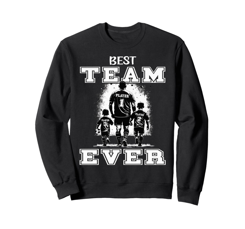 Football Papa Best Team Ever 2 Sons Sweatshirt - Trendy Graphic Unisex - T-Shirt, Sweatshirt, Hoodie