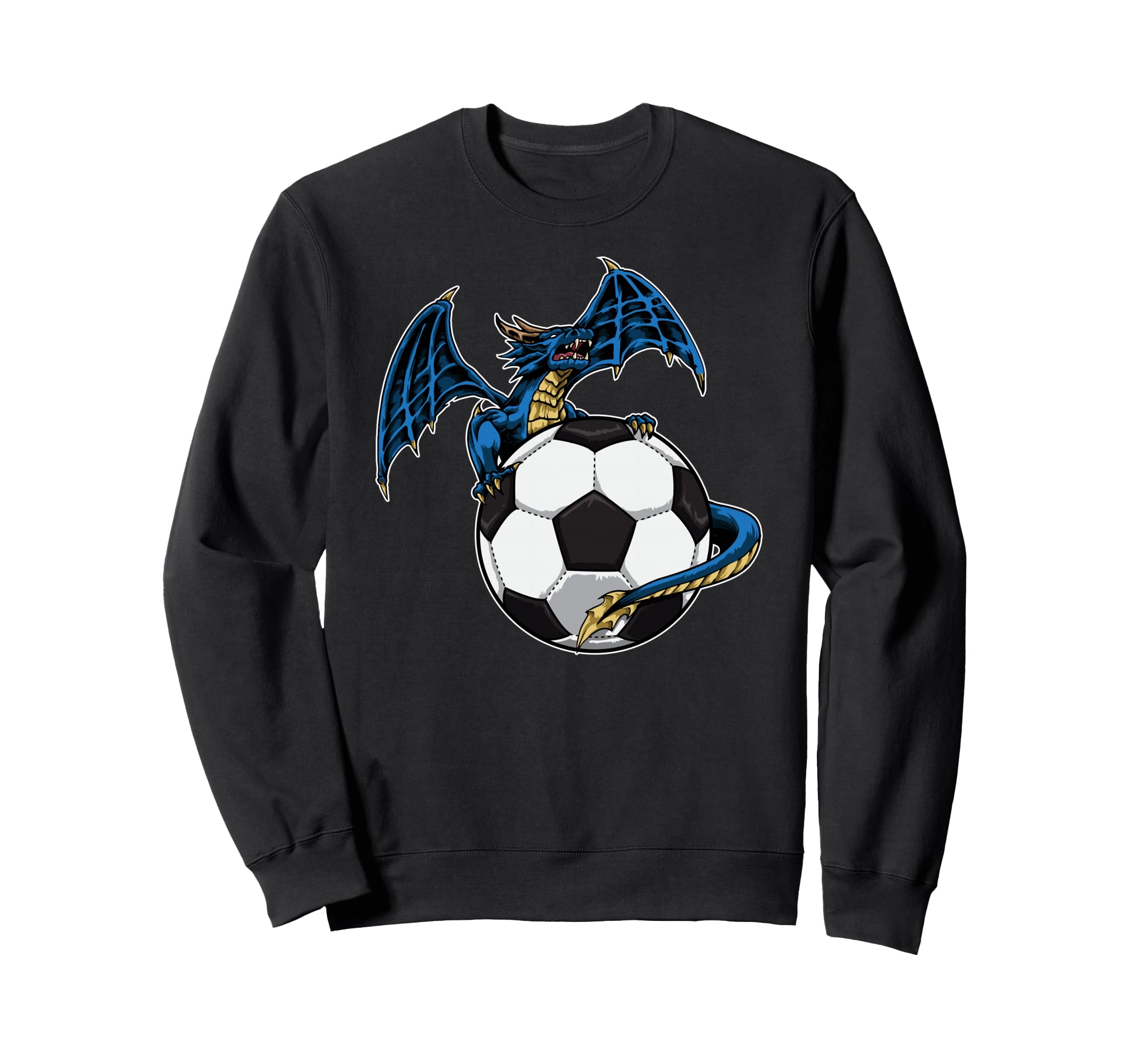 Soccer Dragon Sitting Soccer Ball Sweatshirt - Fun Novelty Design Unisex - T-Shirt, Sweatshirt, Hoodie