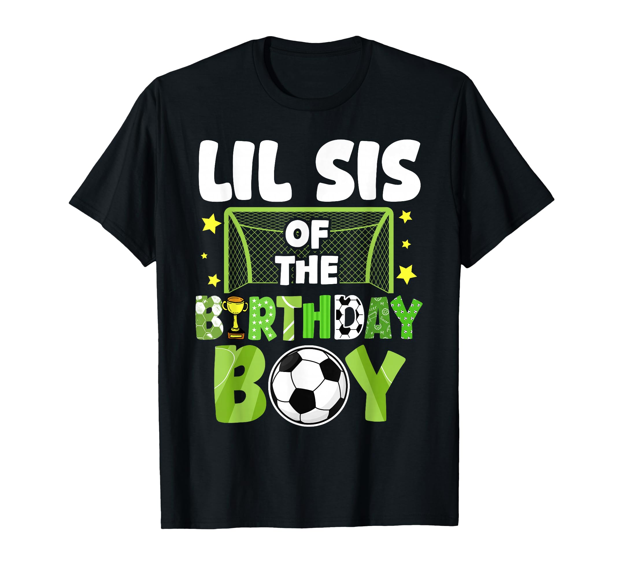 Soccer Lil Sis Birthday Party Family T-Shirt - Unique Graphic Men Women - T-Shirt, Sweatshirt, Hoodie