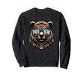 Papa Bear Face Fathersday 60S Sweatshirt - Minimalist Print for Adults - T-Shirt, Sweatshirt, Hoodie