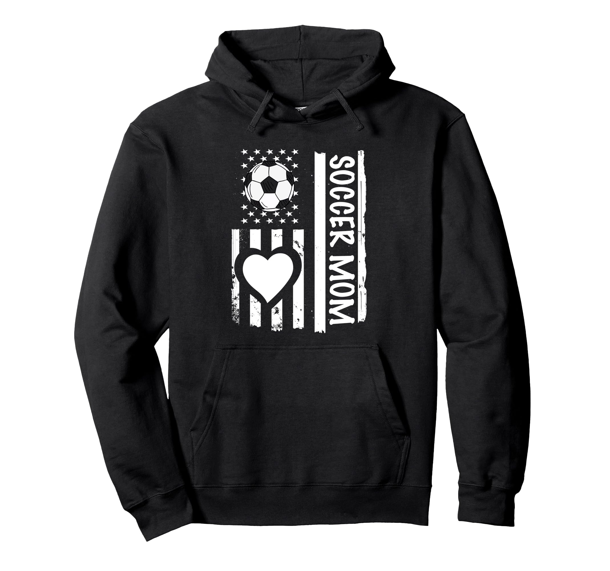 Soccer Mom Usa Flag Hoodie - Custom Art Print Unisex - T-Shirt, Sweatshirt, Hoodie