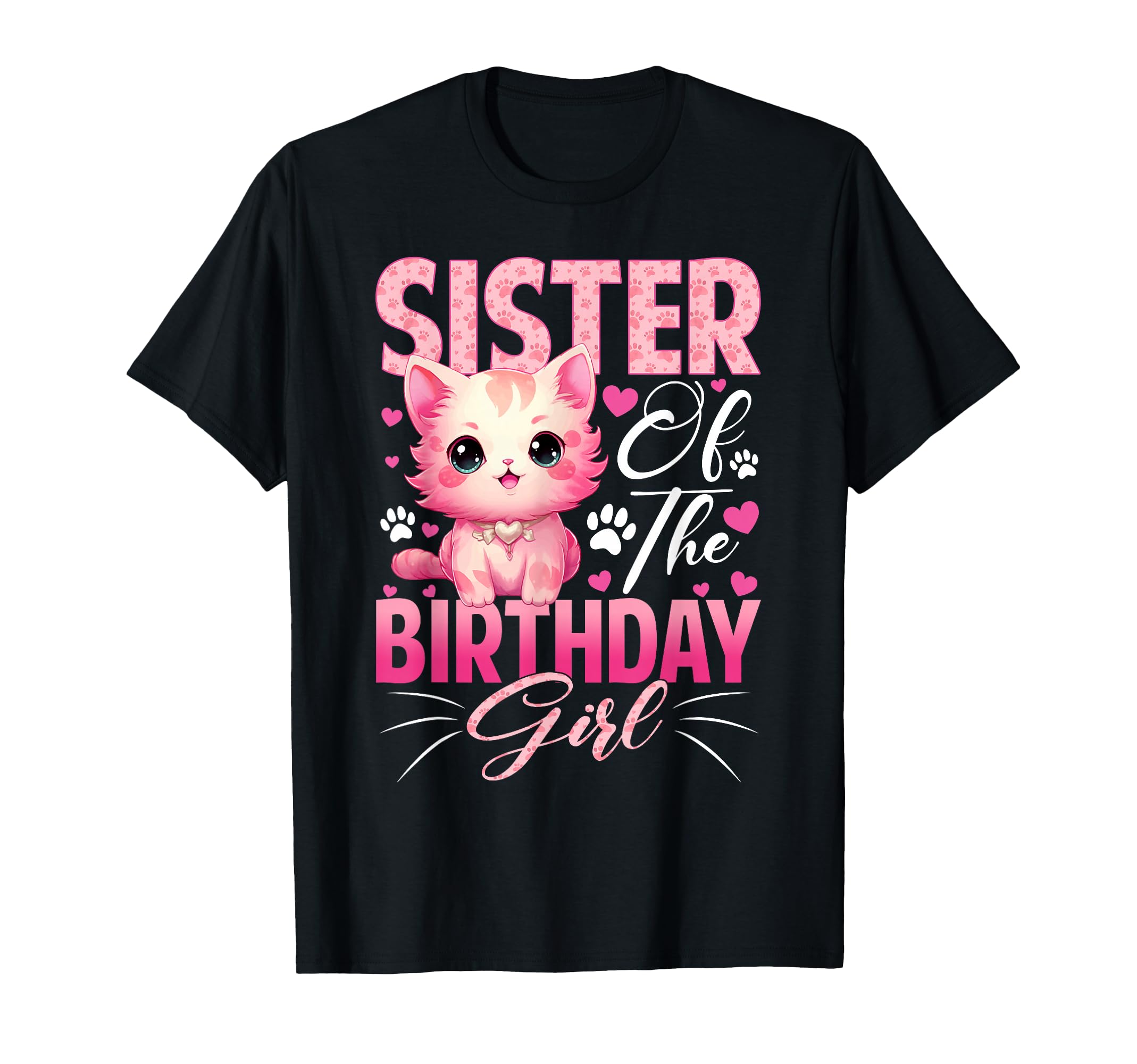 Sister Birthday Cat Kitty Family T-Shirt - Custom Art Print for Adults - T-Shirt, Sweatshirt, Hoodie
