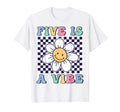Five Is Vibe Groovy 5Th Birthday Party T-Shirt - Trendy Graphic for Adults - T-Shirt, Sweatshirt, Hoodie
