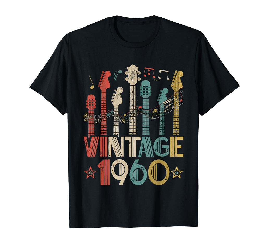 1960 Guitar Lover 1960 Birthday T-Shirt - Graphic Print for Adults - T-Shirt, Sweatshirt, Hoodie