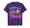 Baseball Or Bows Dad Mom Loves You T-Shirt - Casual Everyday Wear Unisex - T-Shirt, Sweatshirt, Hoodie