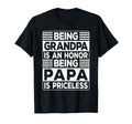 Being Grandpa Is Honor Being Papa Is T-Shirt - Minimalist Print for Adults - T-Shirt, Sweatshirt, Hoodie