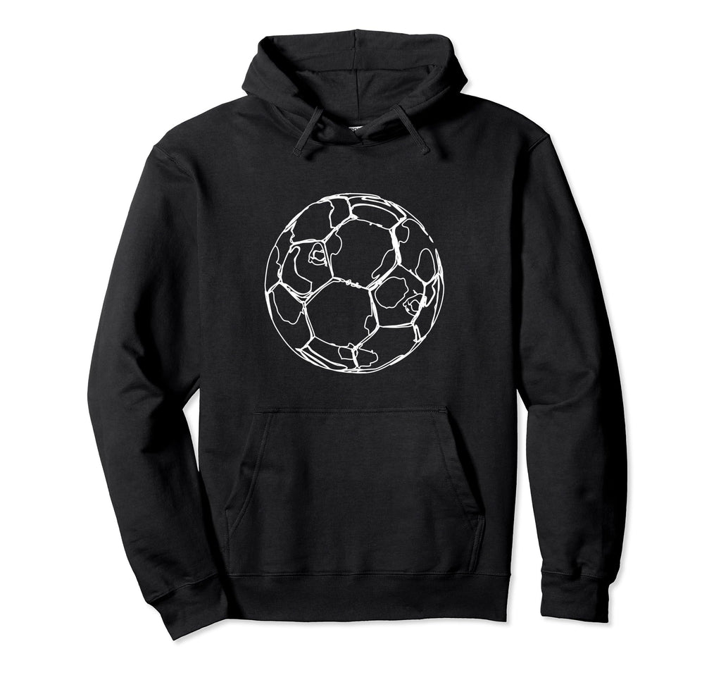 Soccer Ball Sketch Football Hoodie - Novelty Apparel for Adults - T-Shirt, Sweatshirt, Hoodie