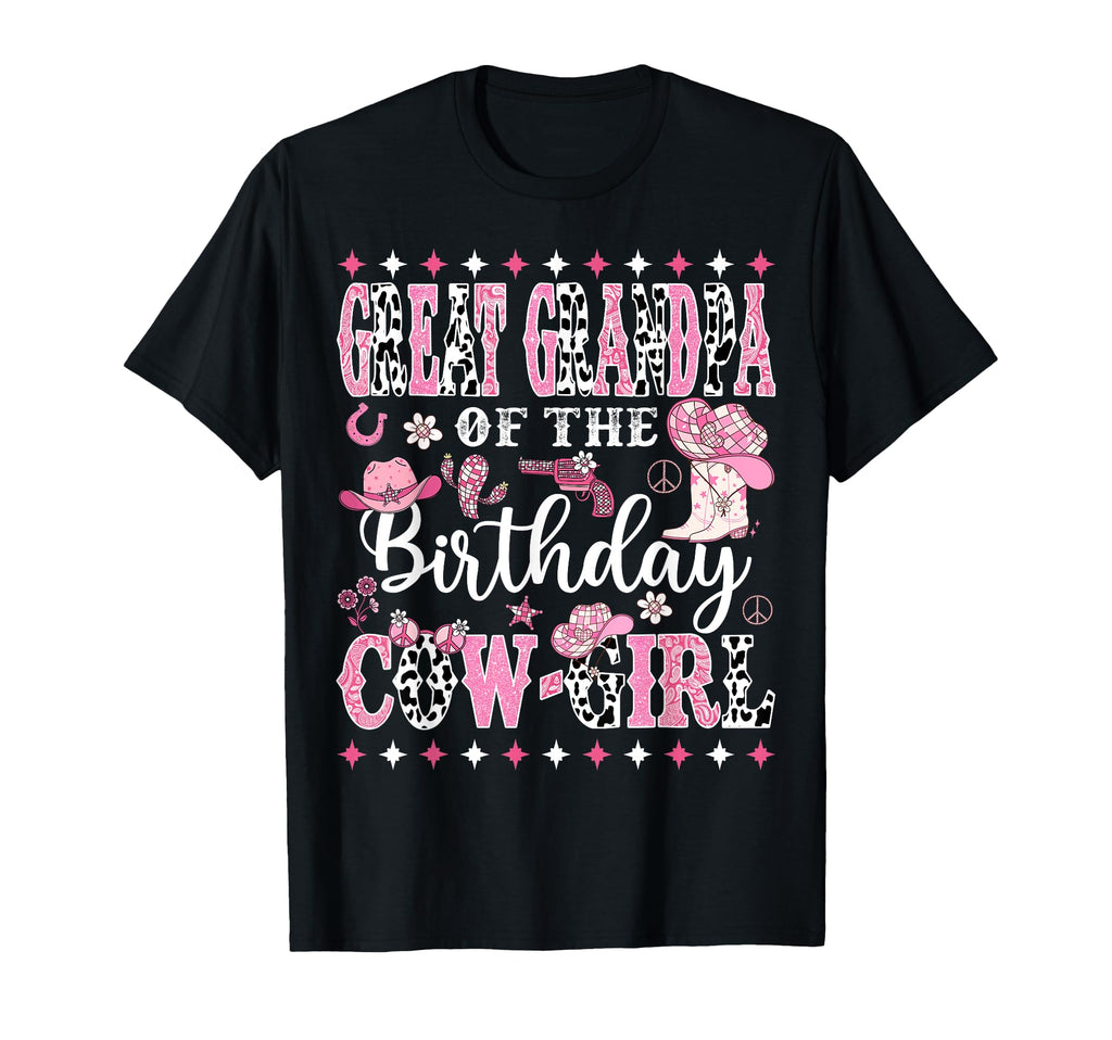 Great Grandpa Birthday Cowgirl Rodeo T-Shirt - Graphic Print Men Women - T-Shirt, Sweatshirt, Hoodie