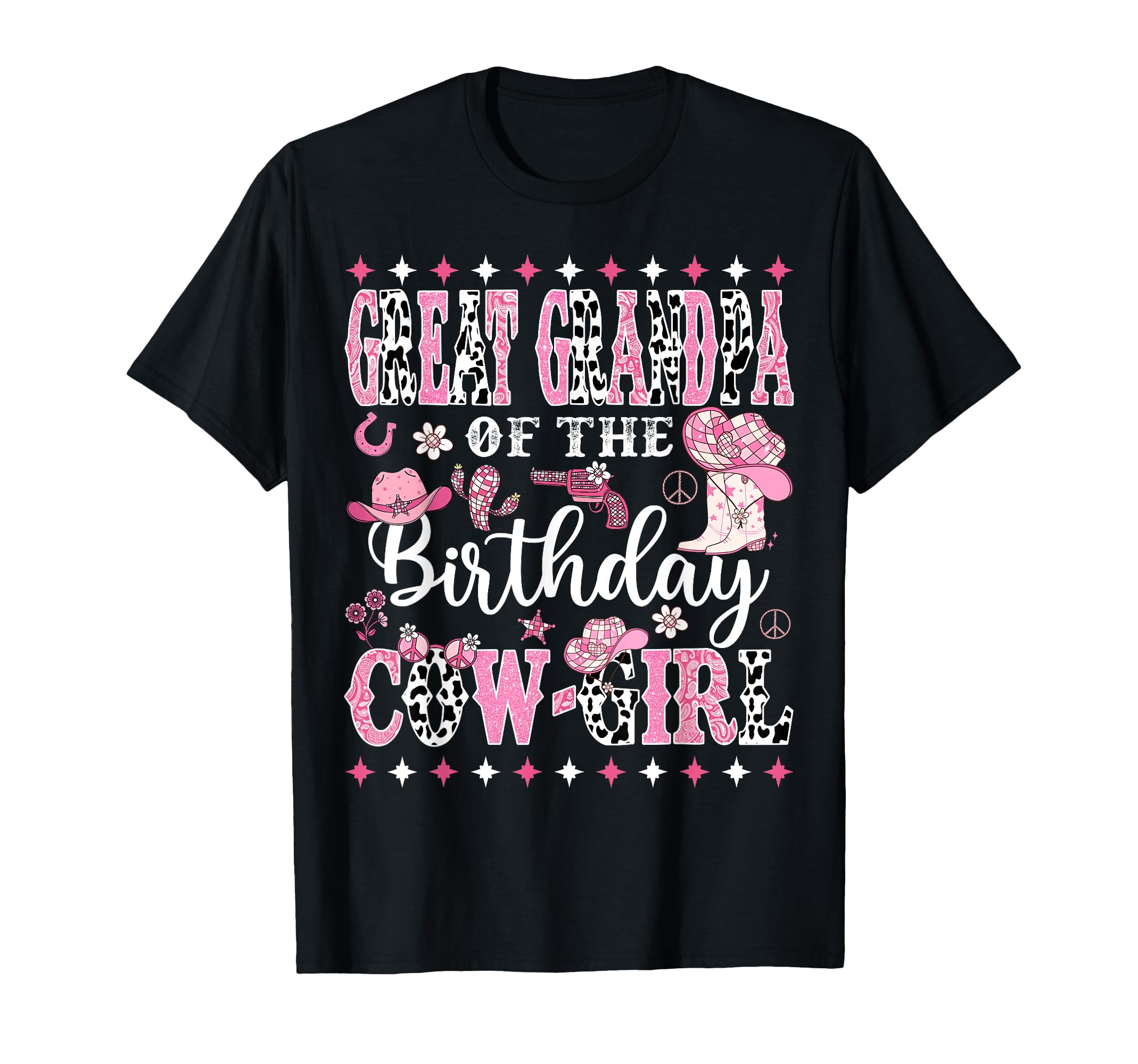 Great Grandpa Birthday Cowgirl Rodeo T-Shirt - Graphic Print Men Women - T-Shirt, Sweatshirt, Hoodie
