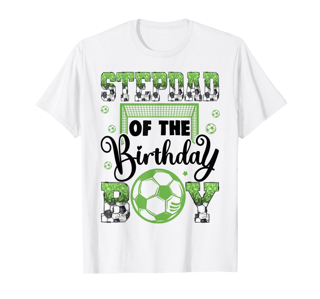 Stepdad Birthday Soccer Player Birthday T-Shirt - Custom Art Print Unisex - T-Shirt, Sweatshirt, Hoodie