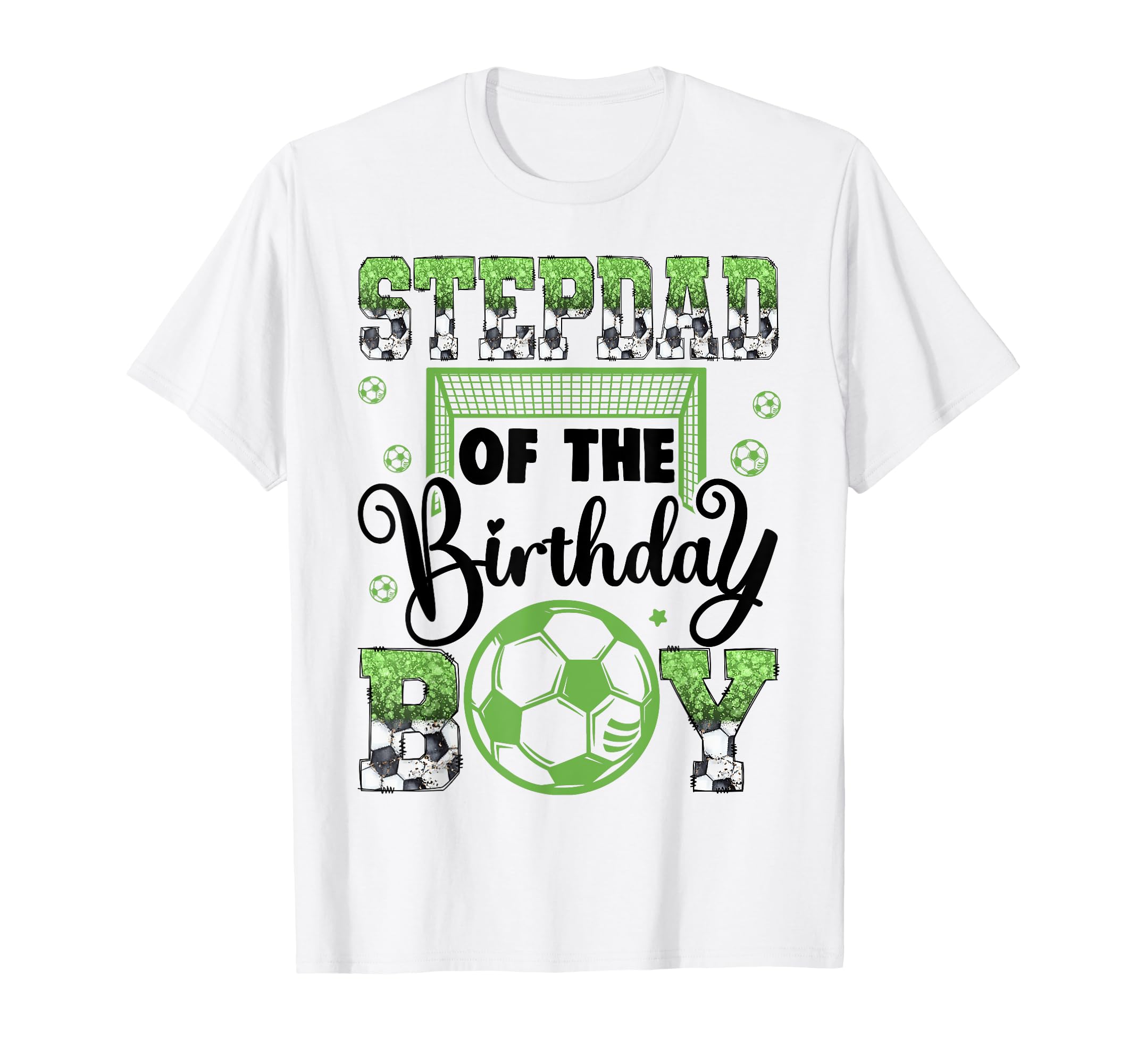 Stepdad Birthday Soccer Player Birthday T-Shirt - Custom Art Print Unisex - T-Shirt, Sweatshirt, Hoodie