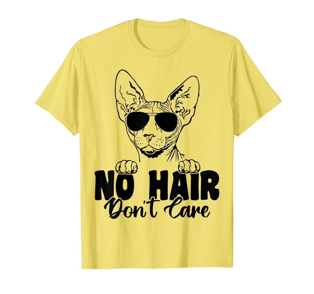 Funny Sphynx Cat No Hair Dont Care Bald T-Shirt - Unique Graphic Unisex - T-Shirt, Sweatshirt, Hoodie