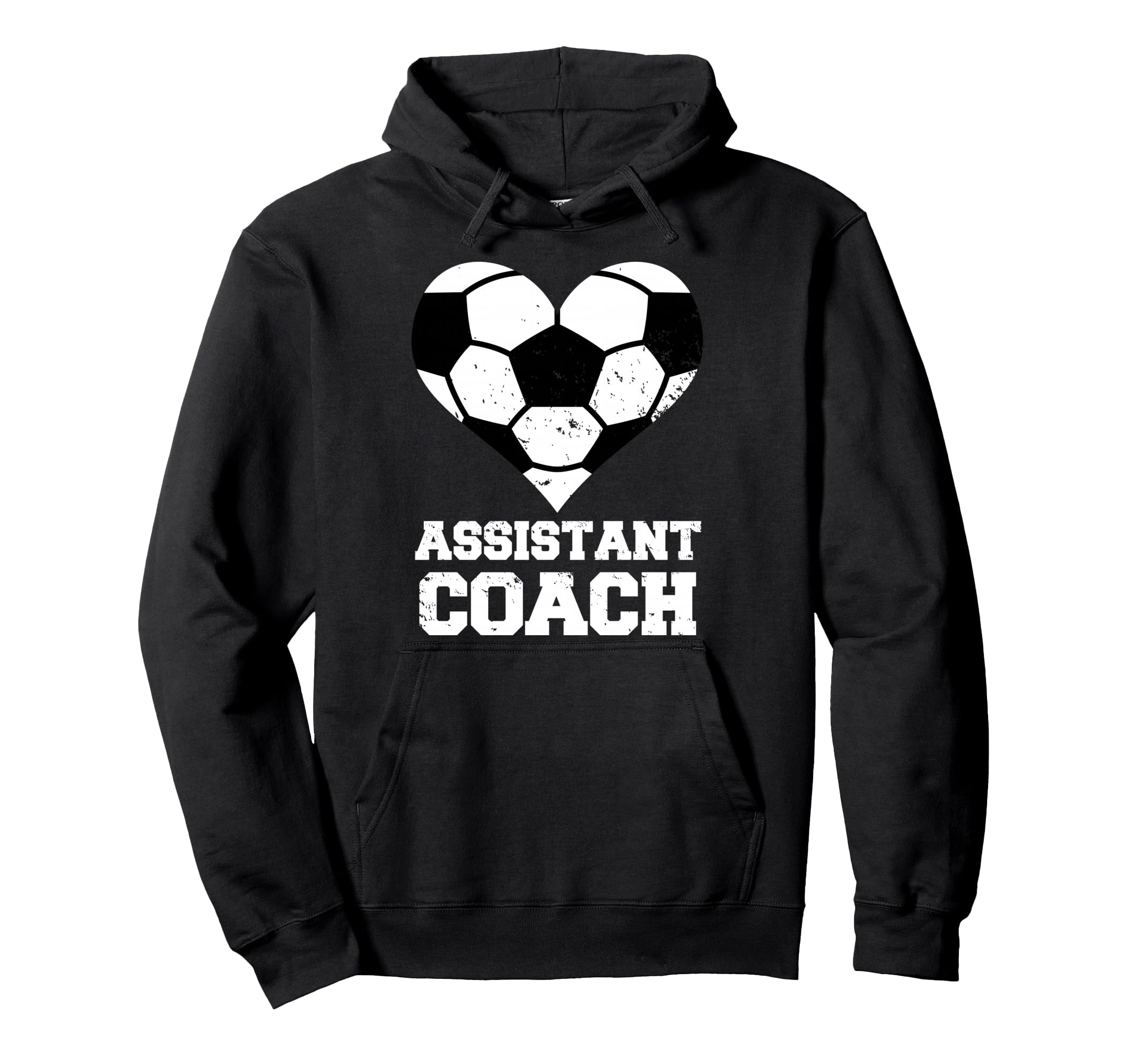 Assistant Soccer Coach Heart Funny Hoodie - Graphic Print Men Women - T-Shirt, Sweatshirt, Hoodie