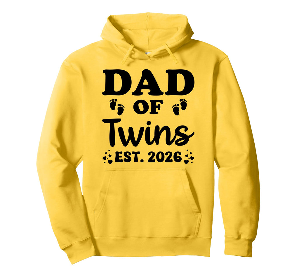 Promoted To Dad Twins 2026 Hoodie - Fun Novelty Design for Adults - T-Shirt, Sweatshirt, Hoodie