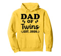 Promoted To Dad Twins 2026 Hoodie - Fun Novelty Design for Adults - T-Shirt, Sweatshirt, Hoodie