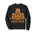 Papa Bear Three Cubs Family Sweatshirt - Novelty Apparel for Adults - T-Shirt, Sweatshirt, Hoodie