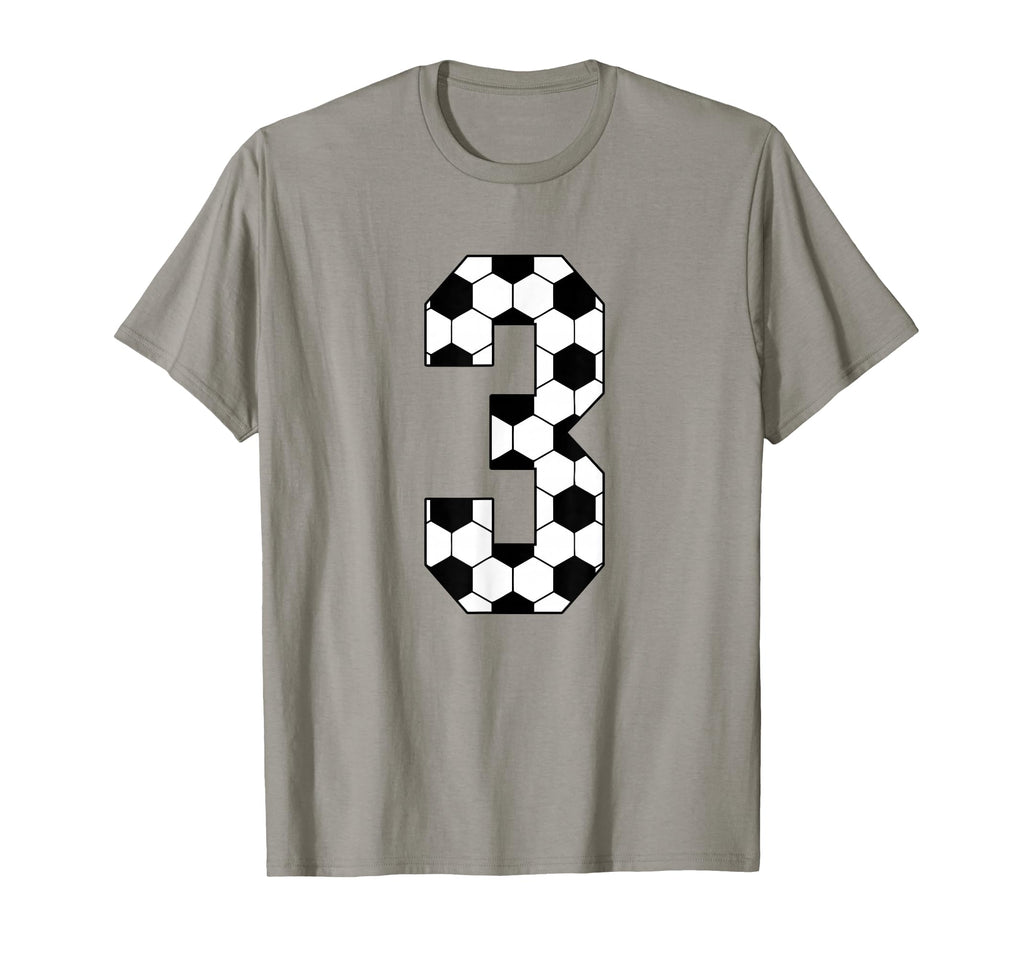 Number 3 Soccer 3Rd Birthday Soccer T-Shirt - Novelty Apparel for Adults - T-Shirt, Sweatshirt, Hoodie