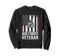 Air Force Veteran Us American Flag Sweatshirt - Minimalist Print Men Women - T-Shirt, Sweatshirt, Hoodie