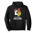 Funny Busy Raising Ballers Funny Softball Hoodie - Unique Graphic Unisex - T-Shirt, Sweatshirt, Hoodie