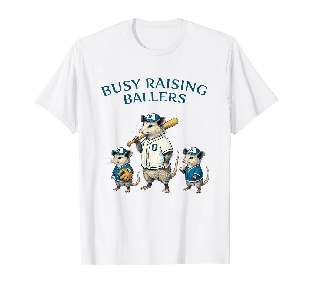Busy Raising Baller Baseball Softball Mom T-Shirt - Trendy Graphic Unisex - T-Shirt, Sweatshirt, Hoodie