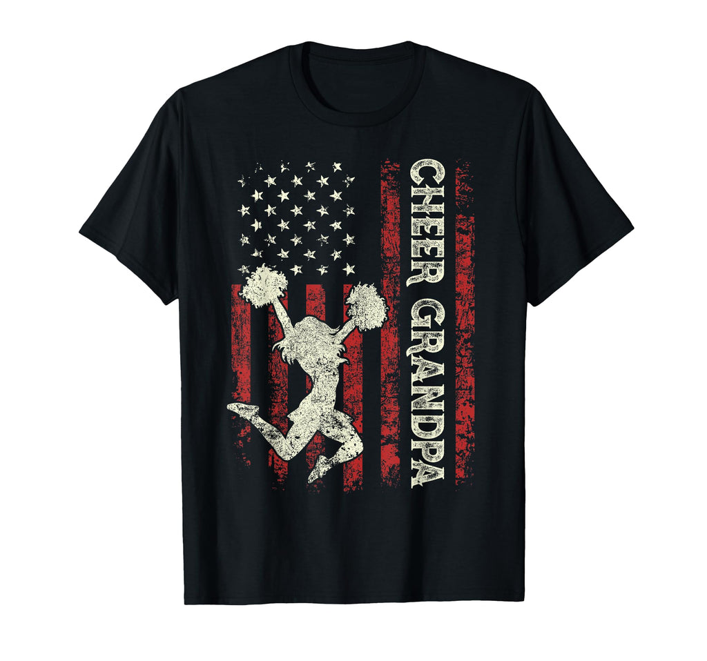 Cheer Grandpa Us Flag Dad Patriotic T-Shirt - Custom Art Print for Adults - T-Shirt, Sweatshirt, Hoodie