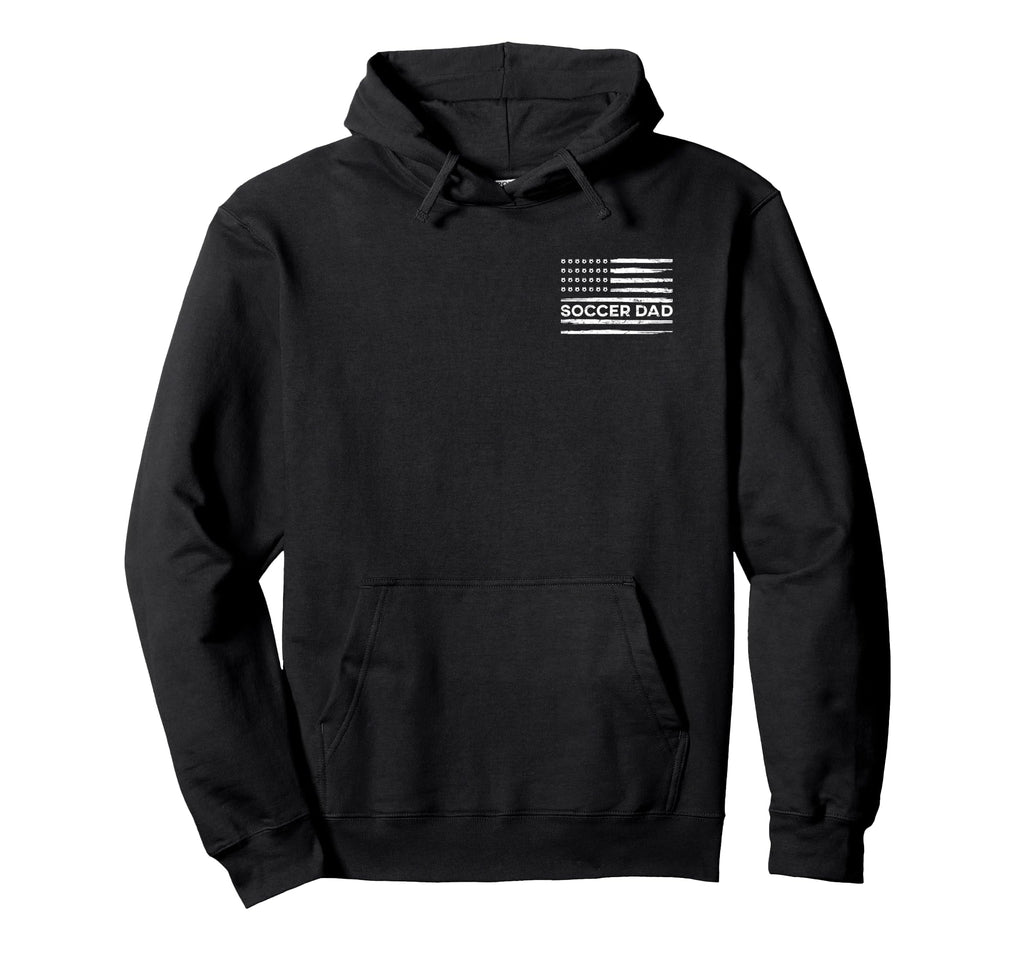 Soccer Dad Usa Flag Distressed Hoodie - Streetwear Style for Adults - T-Shirt, Sweatshirt, Hoodie