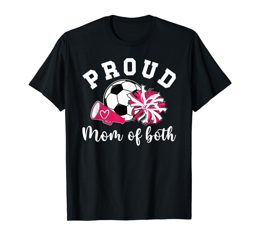 Proud Cheerleader Soccer Player Mom Hoodie - Graphic Print Men Women - T-Shirt, Sweatshirt, Hoodie
