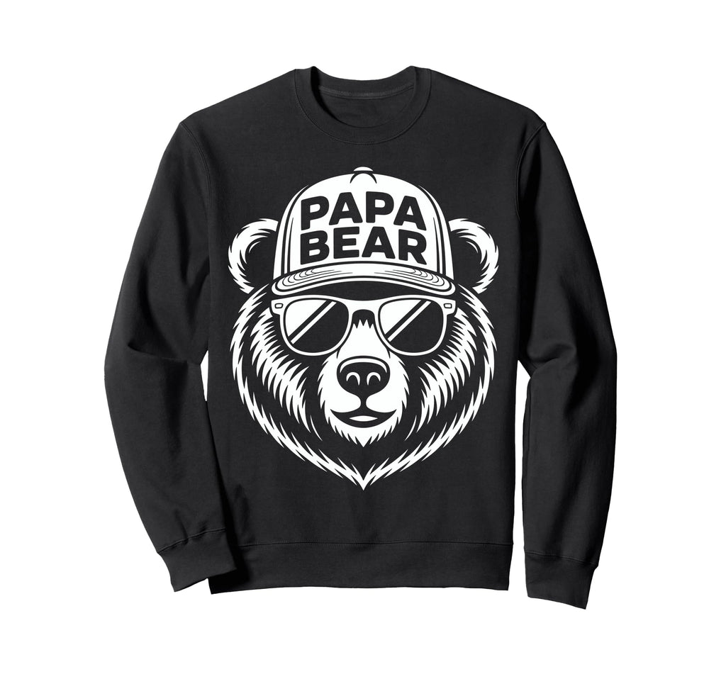 Strong Fathers Day Papa Bear Bear Sweatshirt - Minimalist Print for Adults - T-Shirt, Sweatshirt, Hoodie