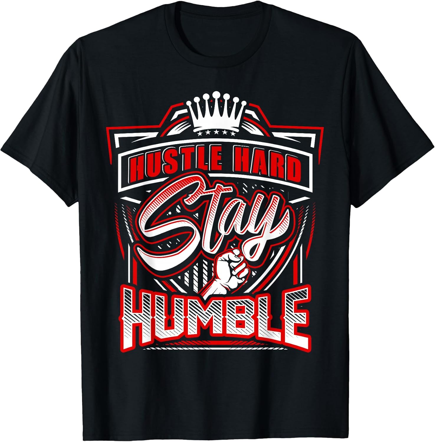 Hustle Hard Stay Humble Urban Hip Hop - Adult & Kids T-Shirts, Sweatshirts & Hoodies apparel design preview 1