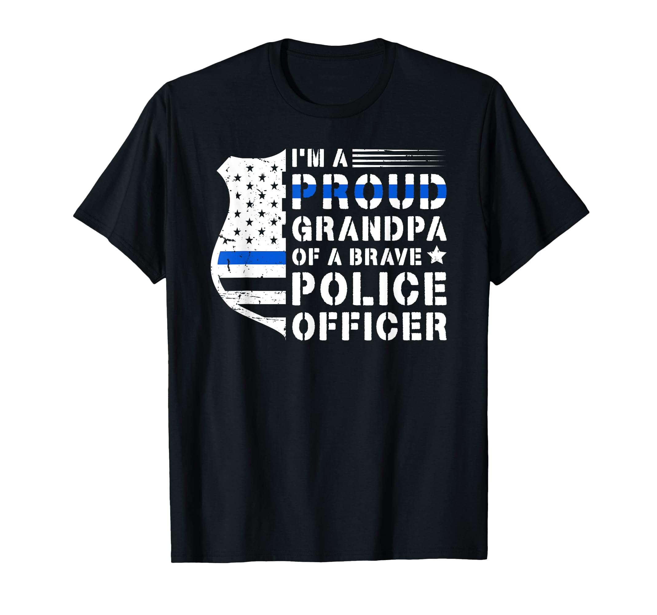 Proud Grandpa Police Officer T-Shirt - Fun Novelty Design Men Women - T-Shirt, Sweatshirt, Hoodie