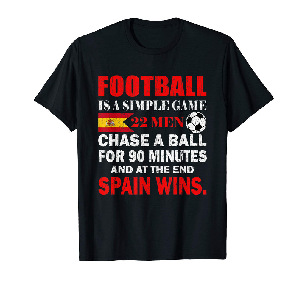 Funny Distressed Spain Soccer Fan Gift T-Shirt - Novelty Apparel for Adults - T-Shirt, Sweatshirt, Hoodie