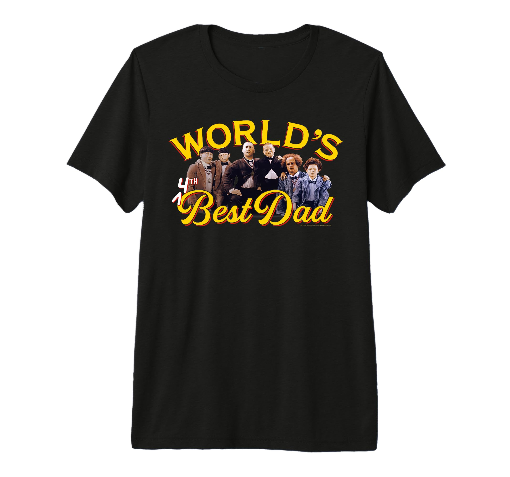 Mens Three Stooges 4Th Best Dad T-Shirt - Unique Graphic Unisex - T-Shirt, Sweatshirt, Hoodie