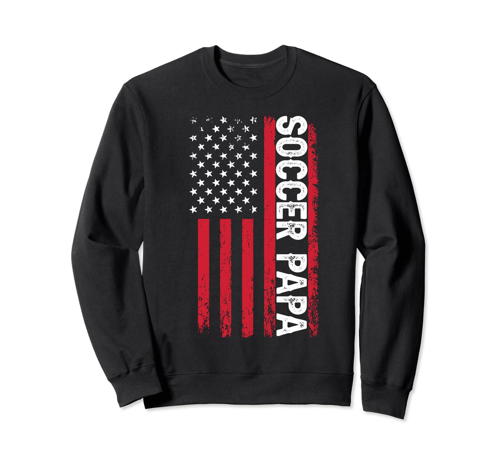 Soccer Papa Sports Dad Player Sweatshirt - Minimalist Print Men Women - T-Shirt, Sweatshirt, Hoodie