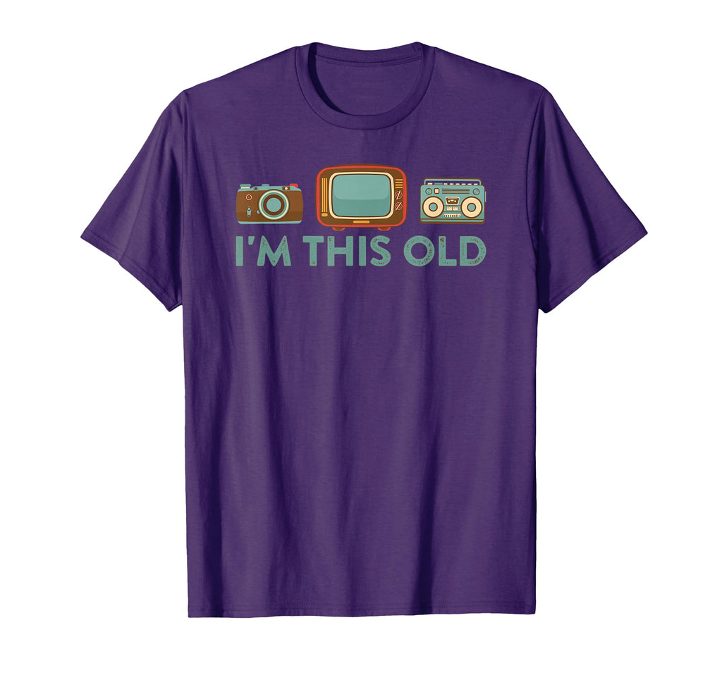 Im This Old Tv Boom Box Camera T-Shirt - Aesthetic Graphic for Adults - T-Shirt, Sweatshirt, Hoodie
