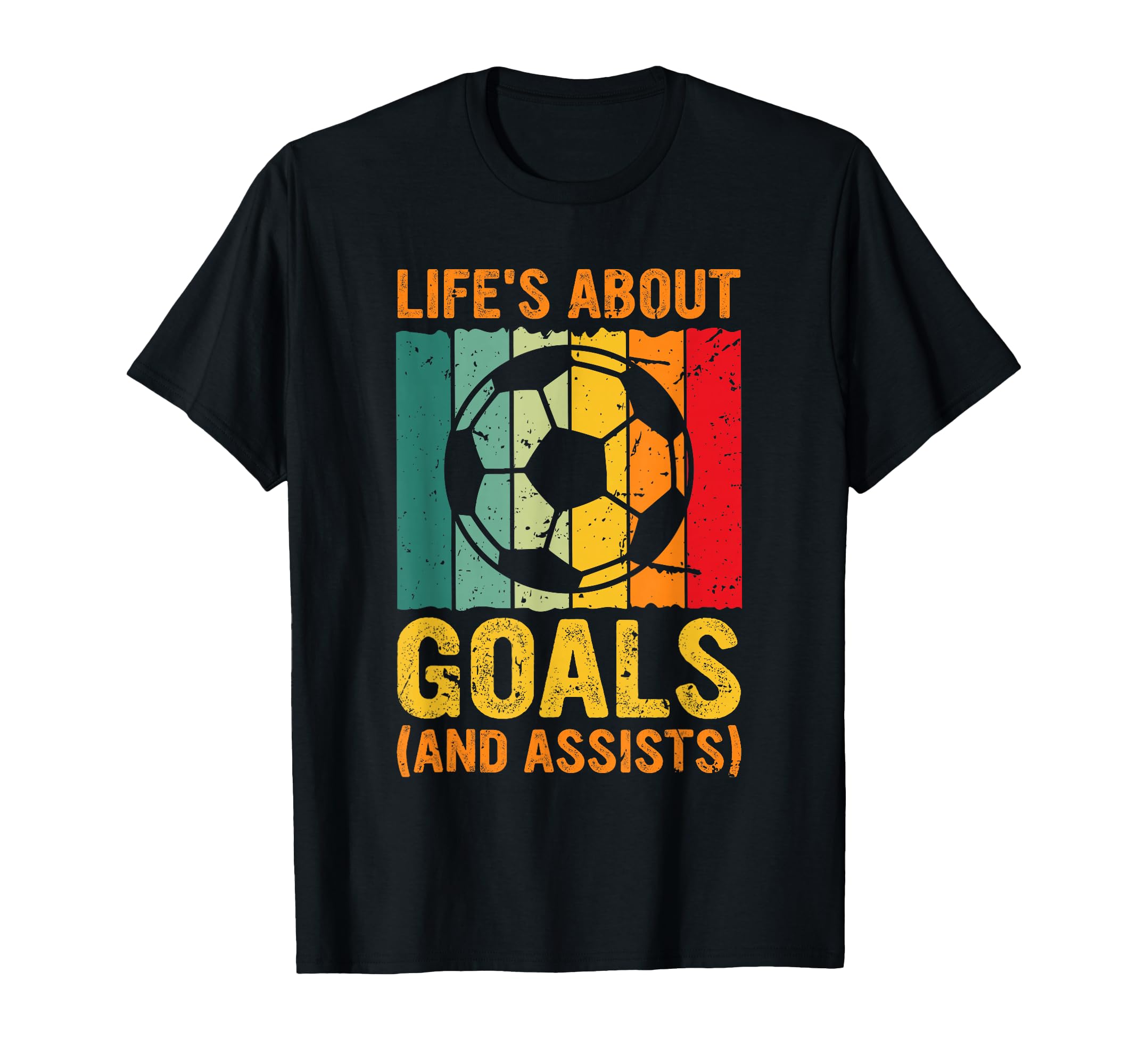 Lifes About Goals And Assists Funny T-Shirt - Minimalist Print Men Women - T-Shirt, Sweatshirt, Hoodie