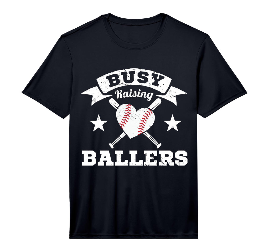 Busy Raising Ballers Baseball Heart T-Shirt - Graphic Print Men Women - T-Shirt, Sweatshirt, Hoodie