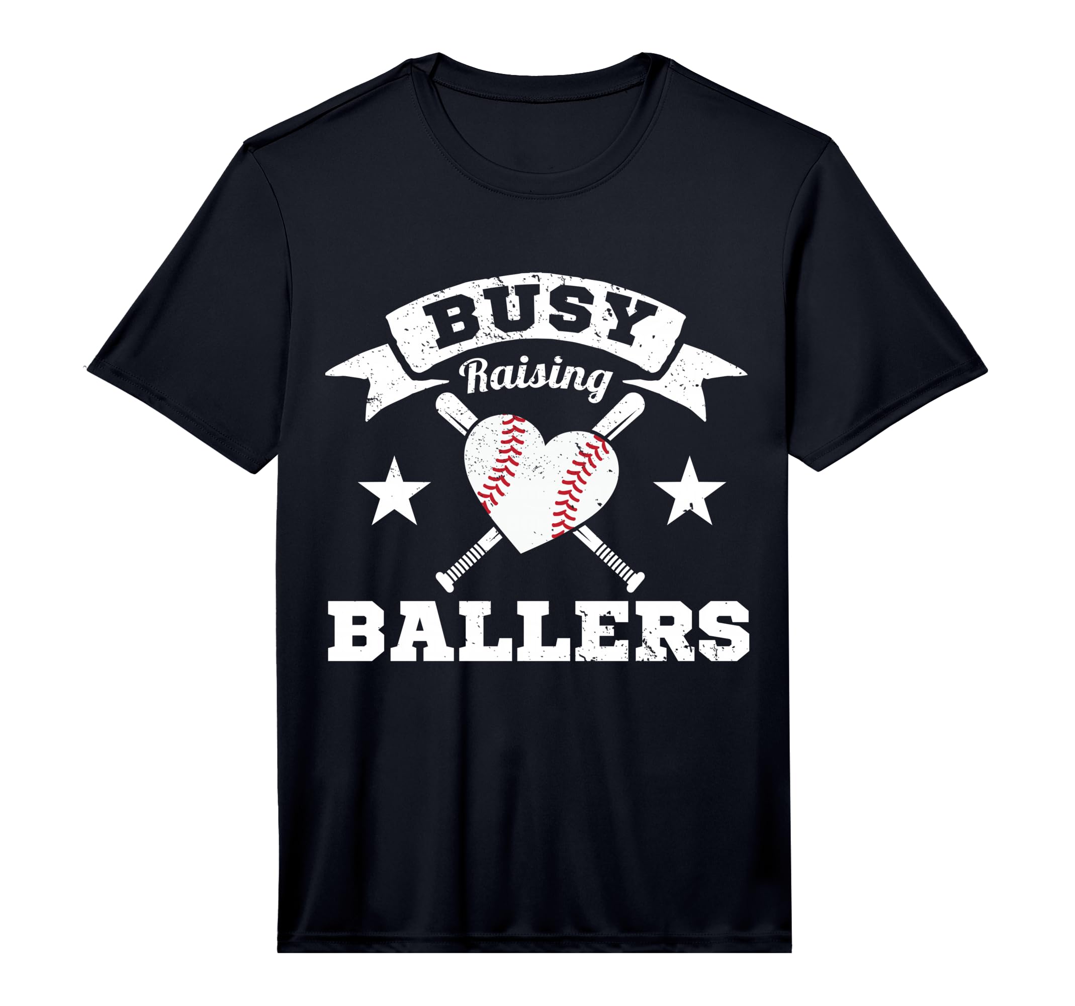Busy Raising Ballers Baseball Heart T-Shirt - Graphic Print Men Women - T-Shirt, Sweatshirt, Hoodie