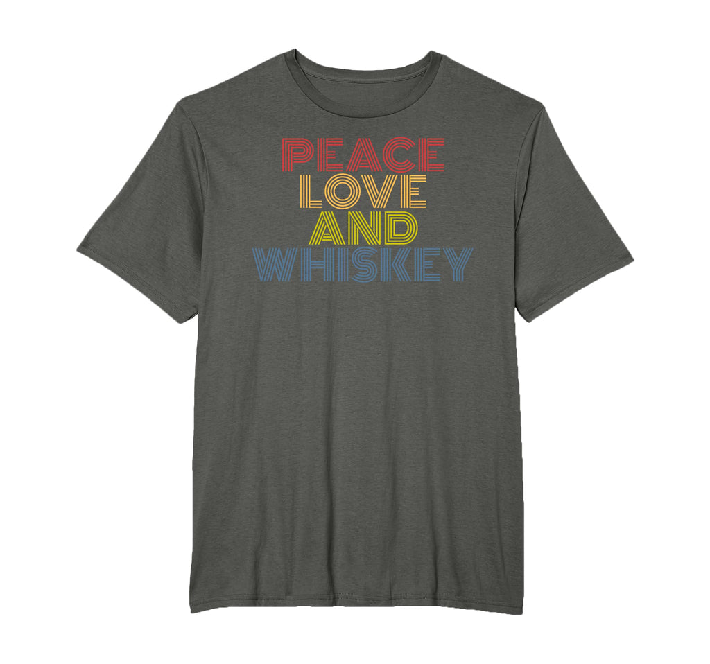 Peace Love And Whiskey 70S T-Shirt - Custom Art Print Men Women - T-Shirt, Sweatshirt, Hoodie