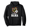 Soccer Nana Leopard Heart Colorful Hoodie - Graphic Print for Adults - T-Shirt, Sweatshirt, Hoodie