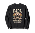 Papa Bear Mode Always Family Sweatshirt - Minimalist Print for Adults - T-Shirt, Sweatshirt, Hoodie