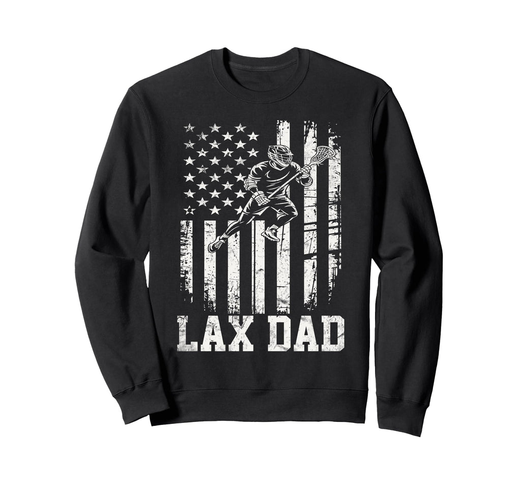 Lacrosse Dad Lax Dad Lacrosse Sweatshirt - Minimalist Print Men Women - T-Shirt, Sweatshirt, Hoodie