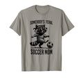 Feral Soccer Mom Funny Raccoon Playing T-Shirt - Minimalist Print Unisex - T-Shirt, Sweatshirt, Hoodie
