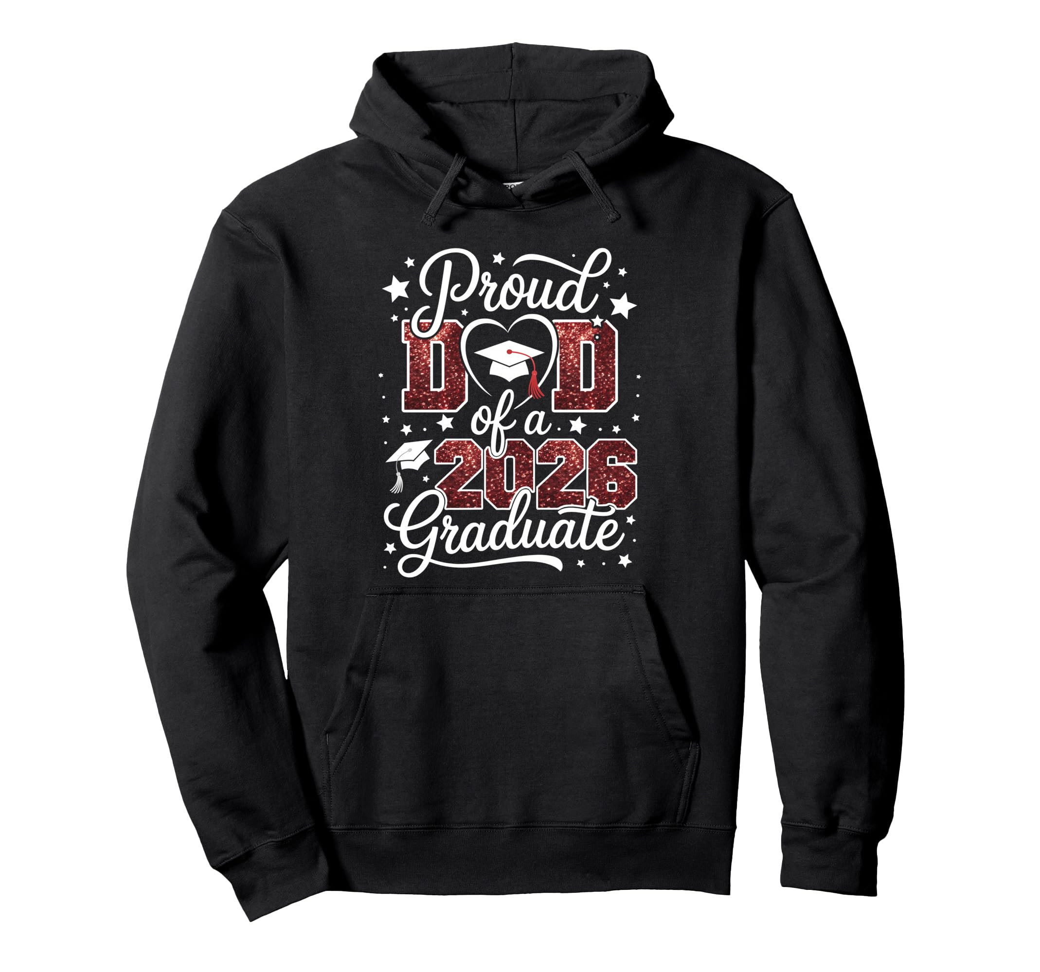 Proud Dad Class 2026 Graduate Senior Hoodie - Graphic Print for Adults - T-Shirt, Sweatshirt, Hoodie
