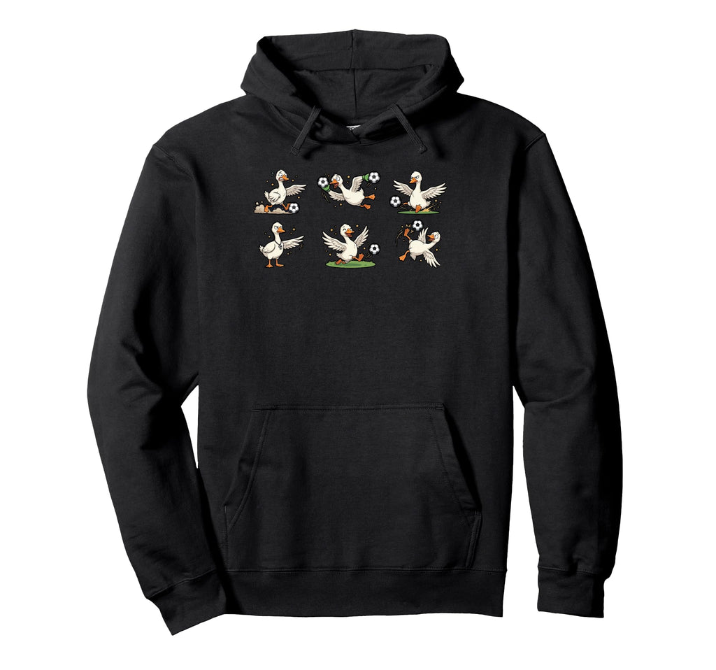 Silly Goose Playing Soccer Player Funny Hoodie - Aesthetic Graphic Unisex - T-Shirt, Sweatshirt, Hoodie