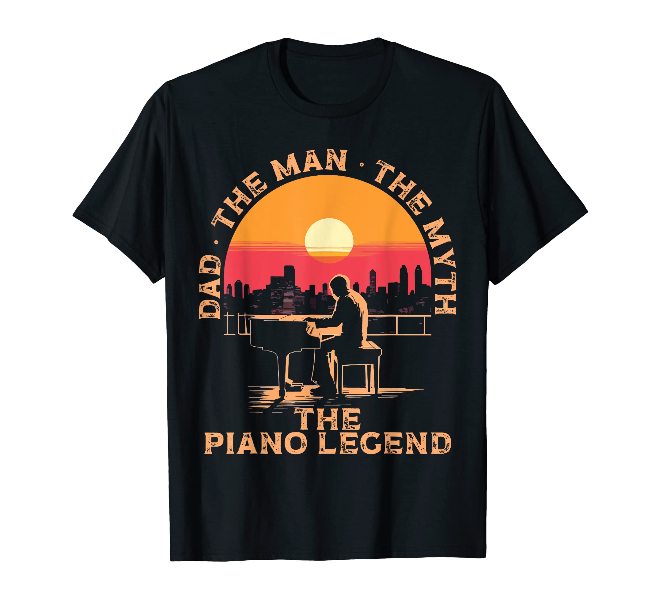 Piano Dad Piano Pianist Keyboard T-Shirt - Custom Art Print for Adults - T-Shirt, Sweatshirt, Hoodie