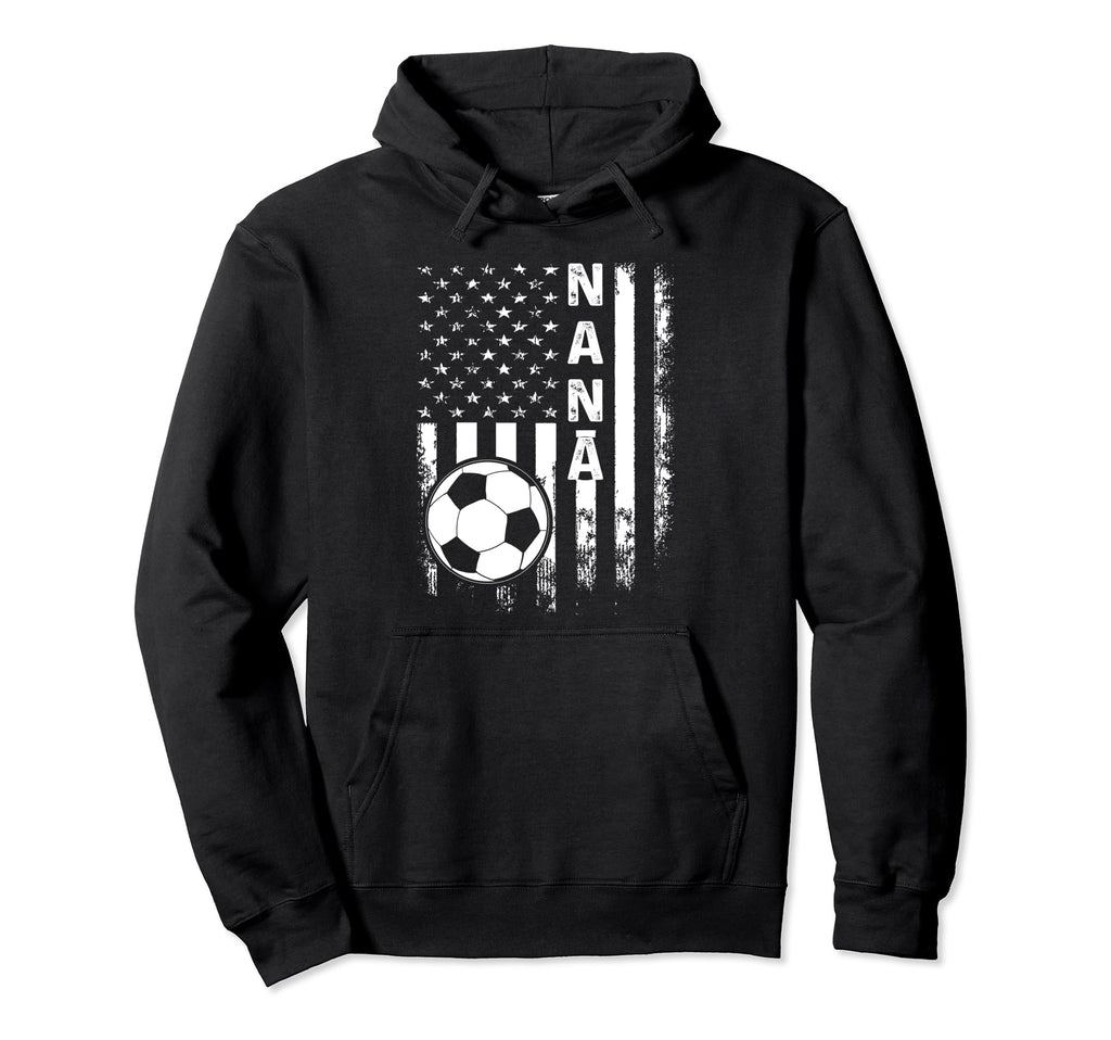 Soccer Nana American Flag Hoodie - Custom Art Print Men Women - T-Shirt, Sweatshirt, Hoodie