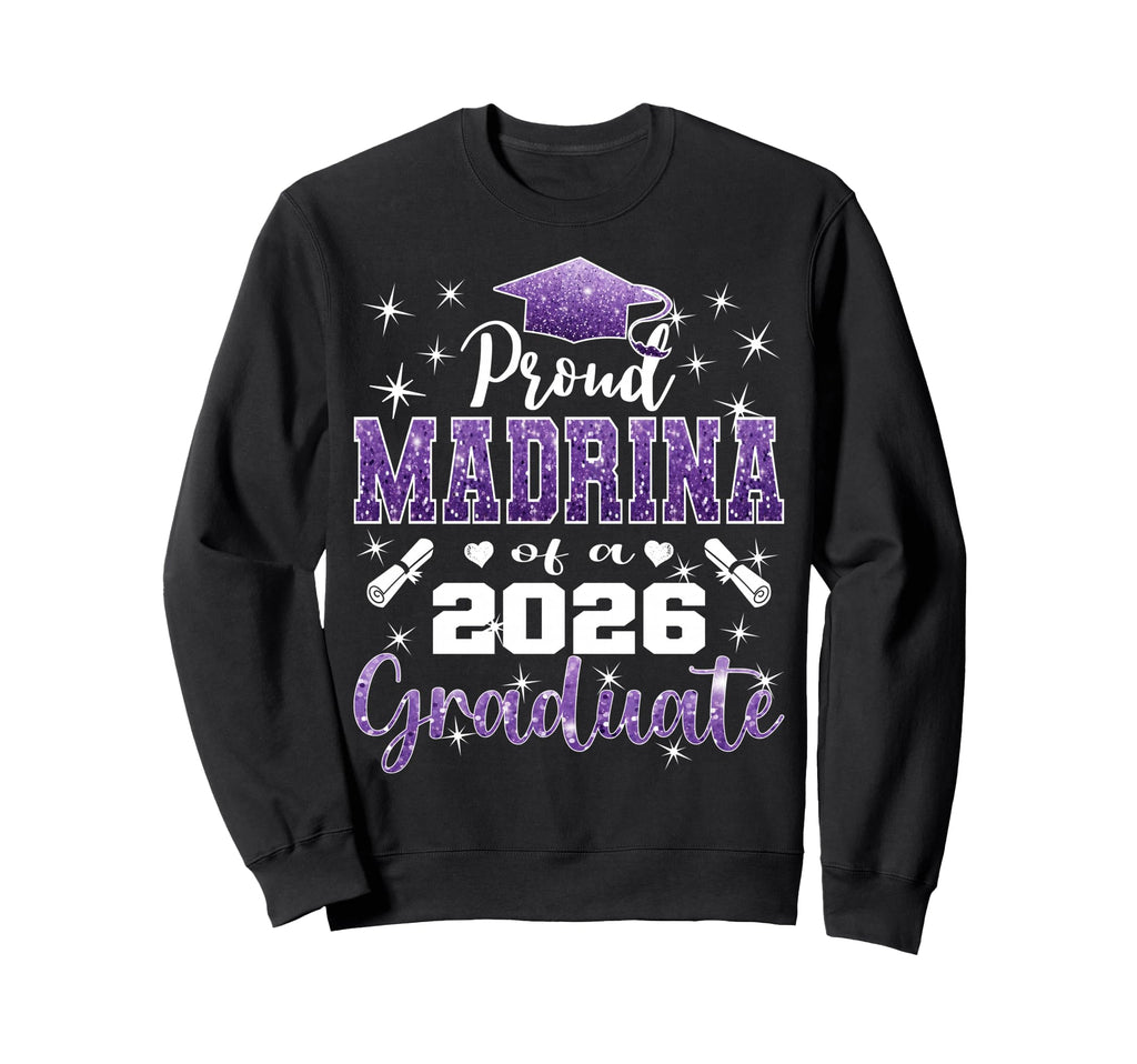Super Proud Madrina 2026 Graduate Sweatshirt - Minimalist Print for Adults - T-Shirt, Sweatshirt, Hoodie
